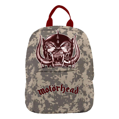 Grey-Red - Front - Motorhead England Mini Backpack