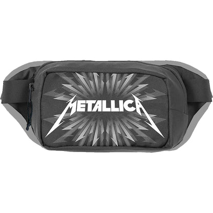 Black-White - Front - Metallica Lightning Shoulder Bag