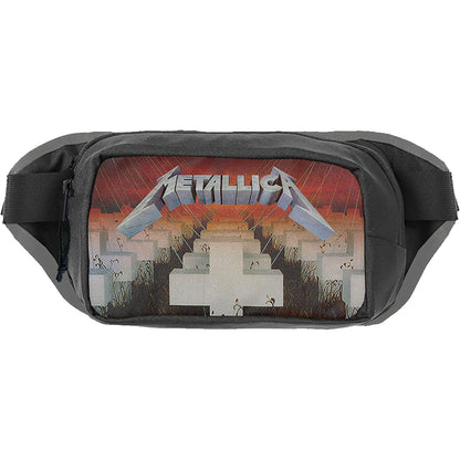 Grey-Black - Front - Metallica Master Of Puppets Logo Shoulder Bag