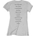 Grey - Back - The Beatles Womens-Ladies Budokan Track List T-Shirt