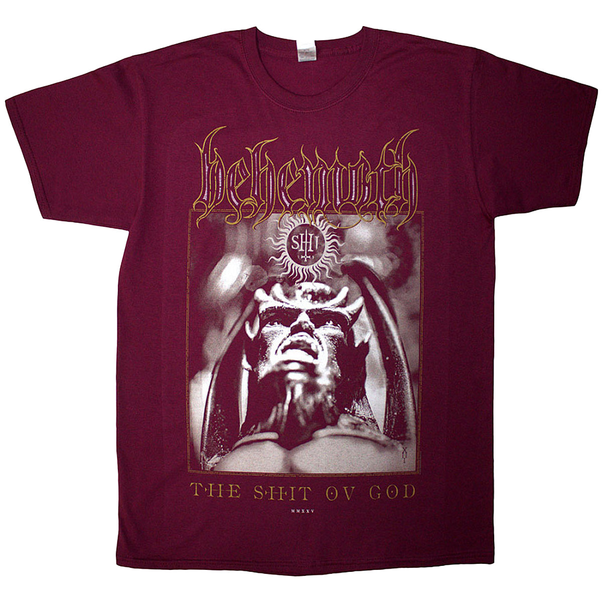 Red - Front - Behemoth Unisex Adult The Shit Ov God Cover Back Print T-Shirt