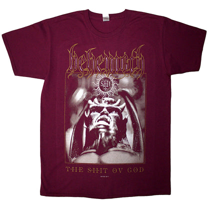 Red - Front - Behemoth Unisex Adult The Shit Ov God Cover Back Print T-Shirt