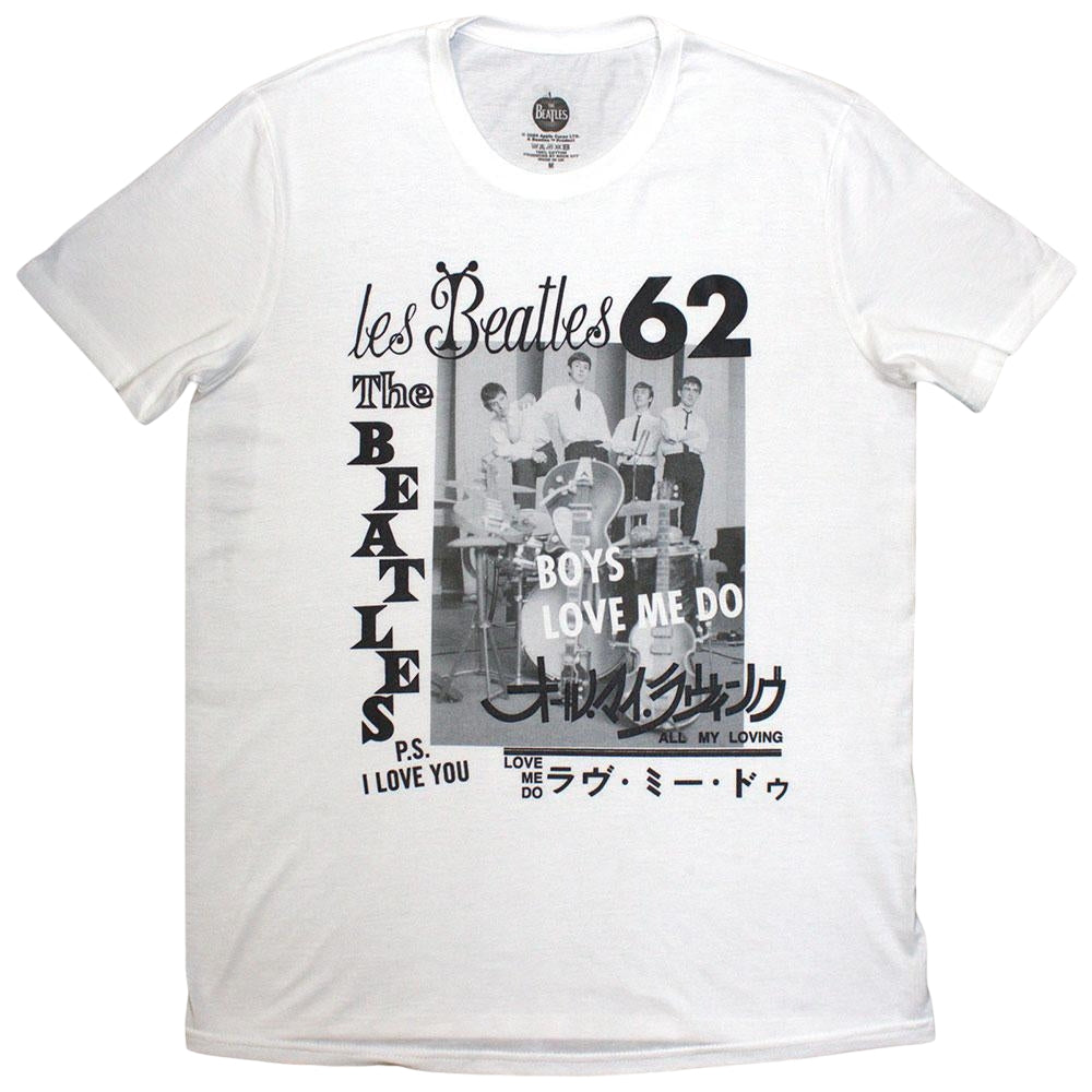 White - Front - The Beatles Unisex Adult 1962 T-Shirt