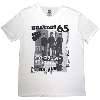 White - Front - The Beatles Unisex Adult 1965 T-Shirt