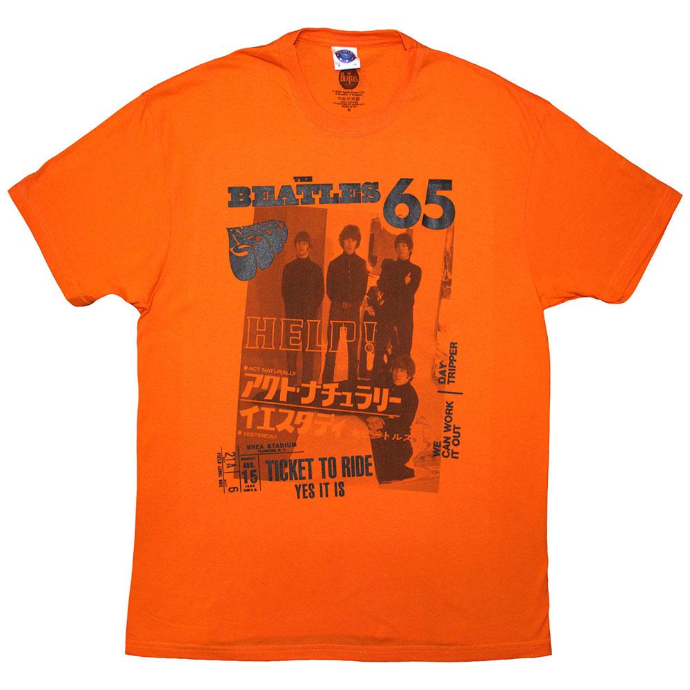Orange - Front - The Beatles Unisex Adult 1965 T-Shirt