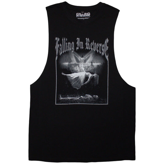 Black - Front - Falling In Reverse Unisex Adult Floating Vest Top