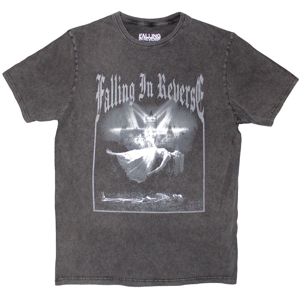 Charcoal Grey - Front - Falling In Reverse Unisex Adult Floating Stone Wash T-Shirt