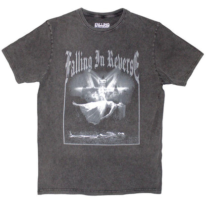 Charcoal Grey - Front - Falling In Reverse Unisex Adult Floating Stone Wash T-Shirt