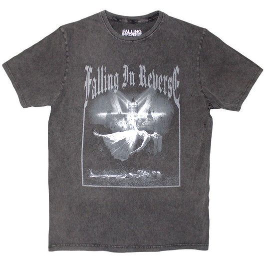 Charcoal Grey - Front - Falling In Reverse Unisex Adult Floating Stone Wash T-Shirt