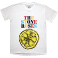 White - Front - The Stone Roses Unisex Adult Multicolour Lemon T-Shirt
