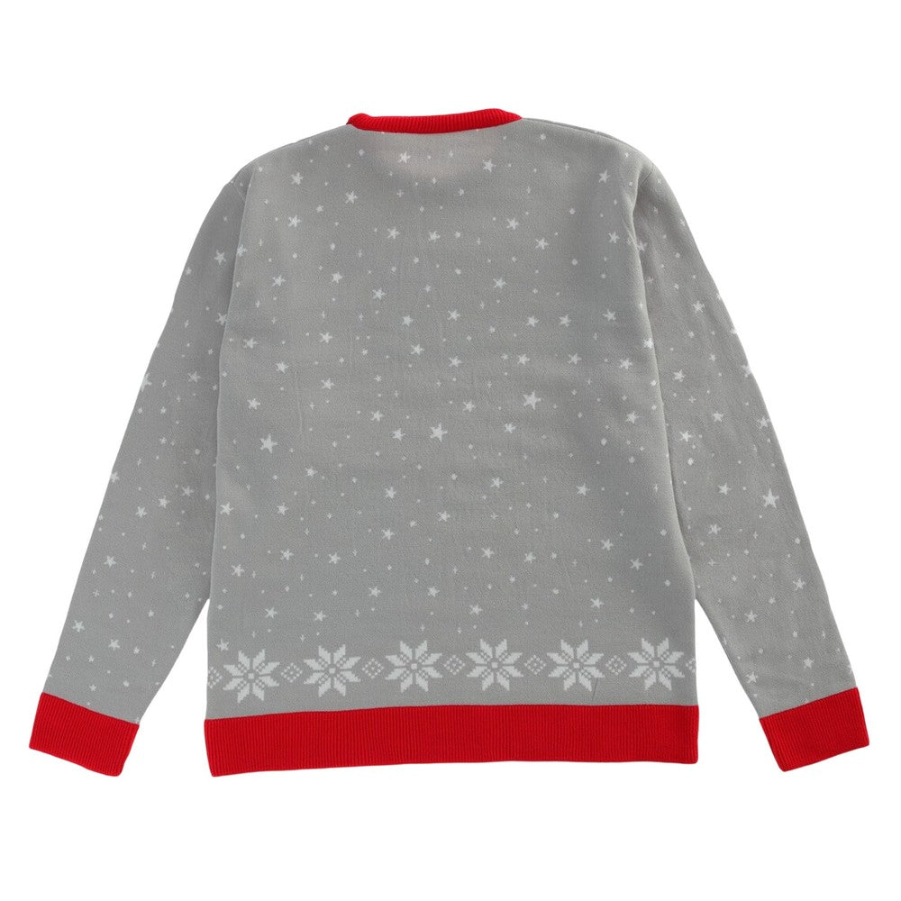 Grey - Back - The Beatles Unisex Adult Drop T Abbey Road Christmas Sweatshirt