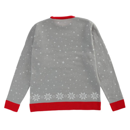 Grey - Back - The Beatles Unisex Adult Drop T Abbey Road Christmas Sweatshirt
