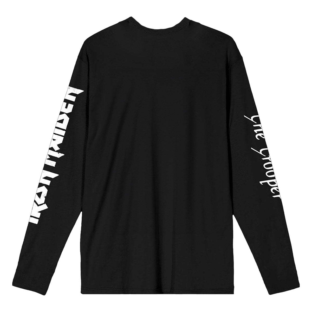 Black - Back - Iron Maiden Unisex Adult Trooper Isolated Long-Sleeved T-Shirt