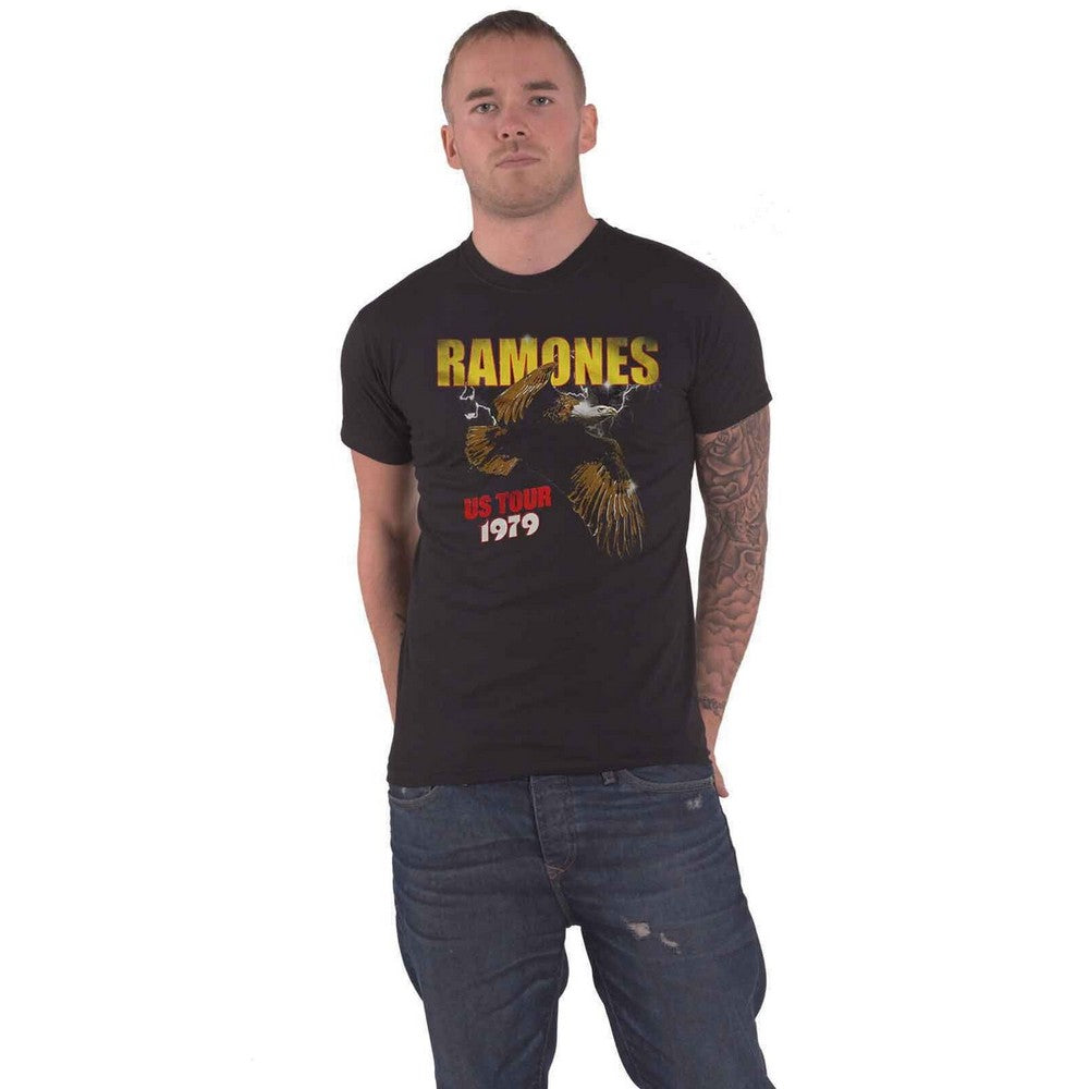 Black - Front - Ramones Unisex Adult Tour 1979 T-Shirt