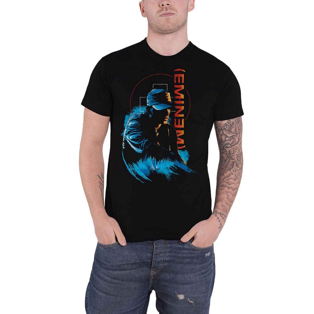 Black - Front - Eminem Unisex Adult In Brackets T-Shirt