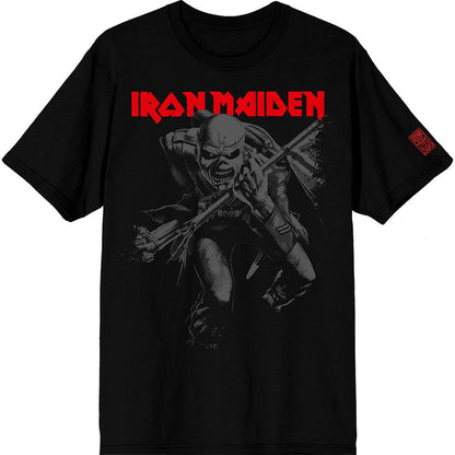 Black-Grey - Front - Iron Maiden Unisex Adult 50 Trooper T-Shirt