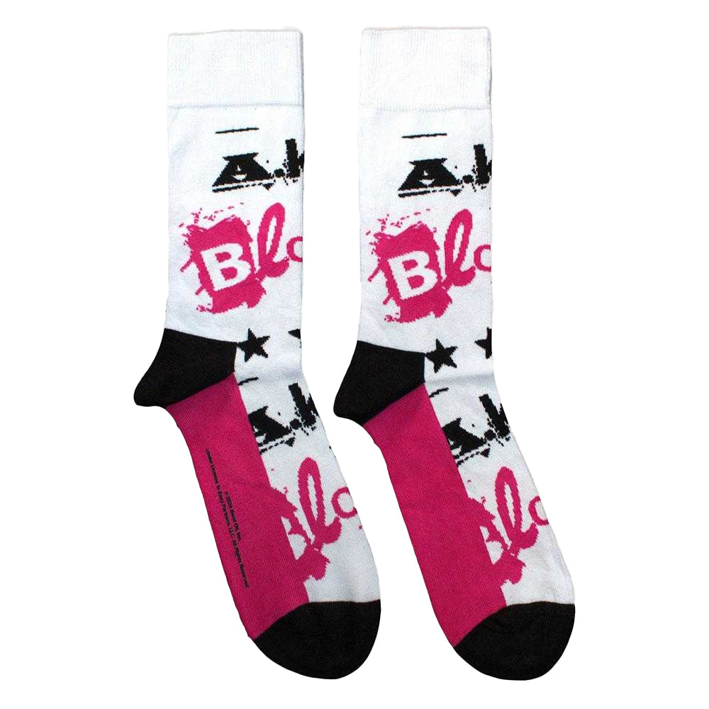 White - Back - Blondie Unisex Adult AKA Socks