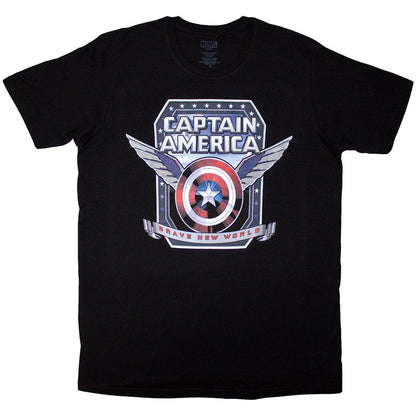 Black - Front - Captain America: Brave New World Unisex Adult Shield T-Shirt