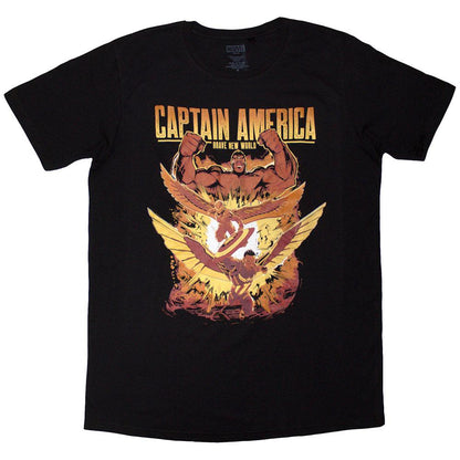 Black - Front - Captain America: Brave New World Unisex Adult Explosion T-Shirt