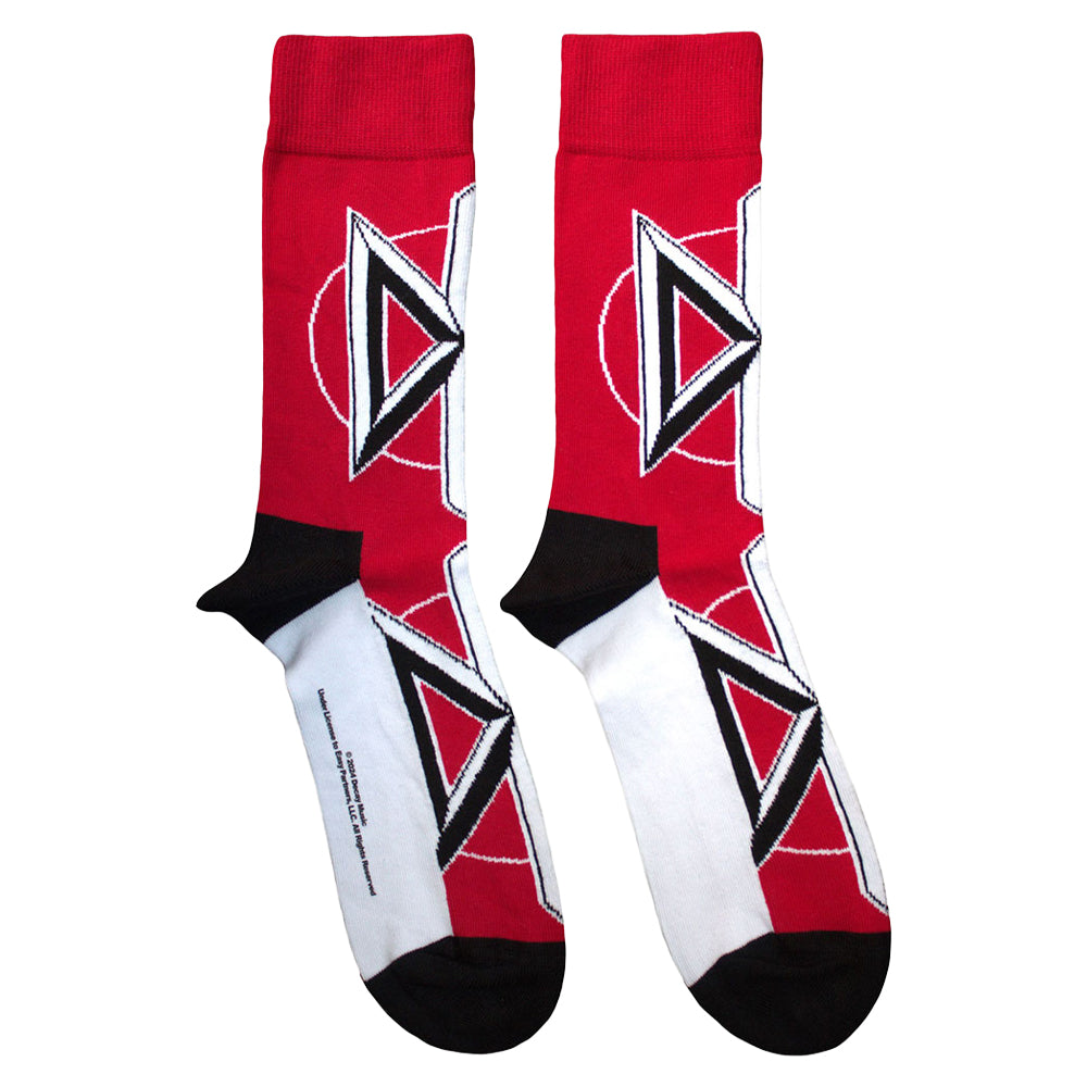 Red-White-Black - Front - Dead Kennedys Unisex Adult Logo Socks