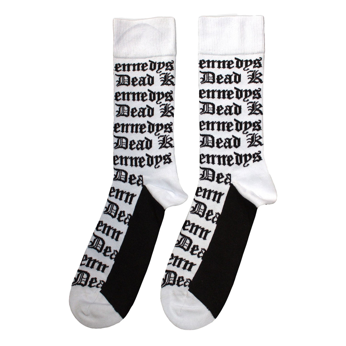 White - Back - Dead Kennedys Unisex Adult Gothic Logo Socks