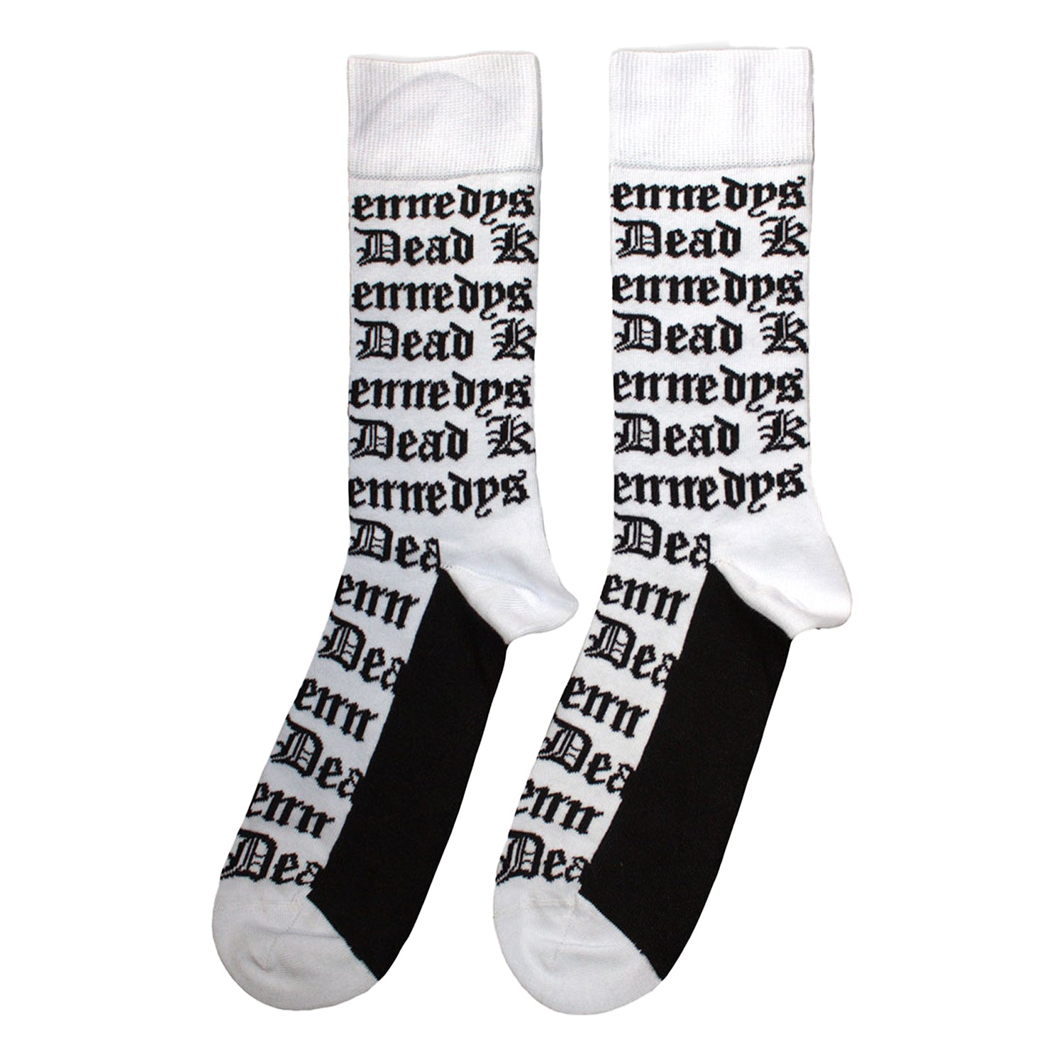 White - Back - Dead Kennedys Unisex Adult Gothic Logo Socks