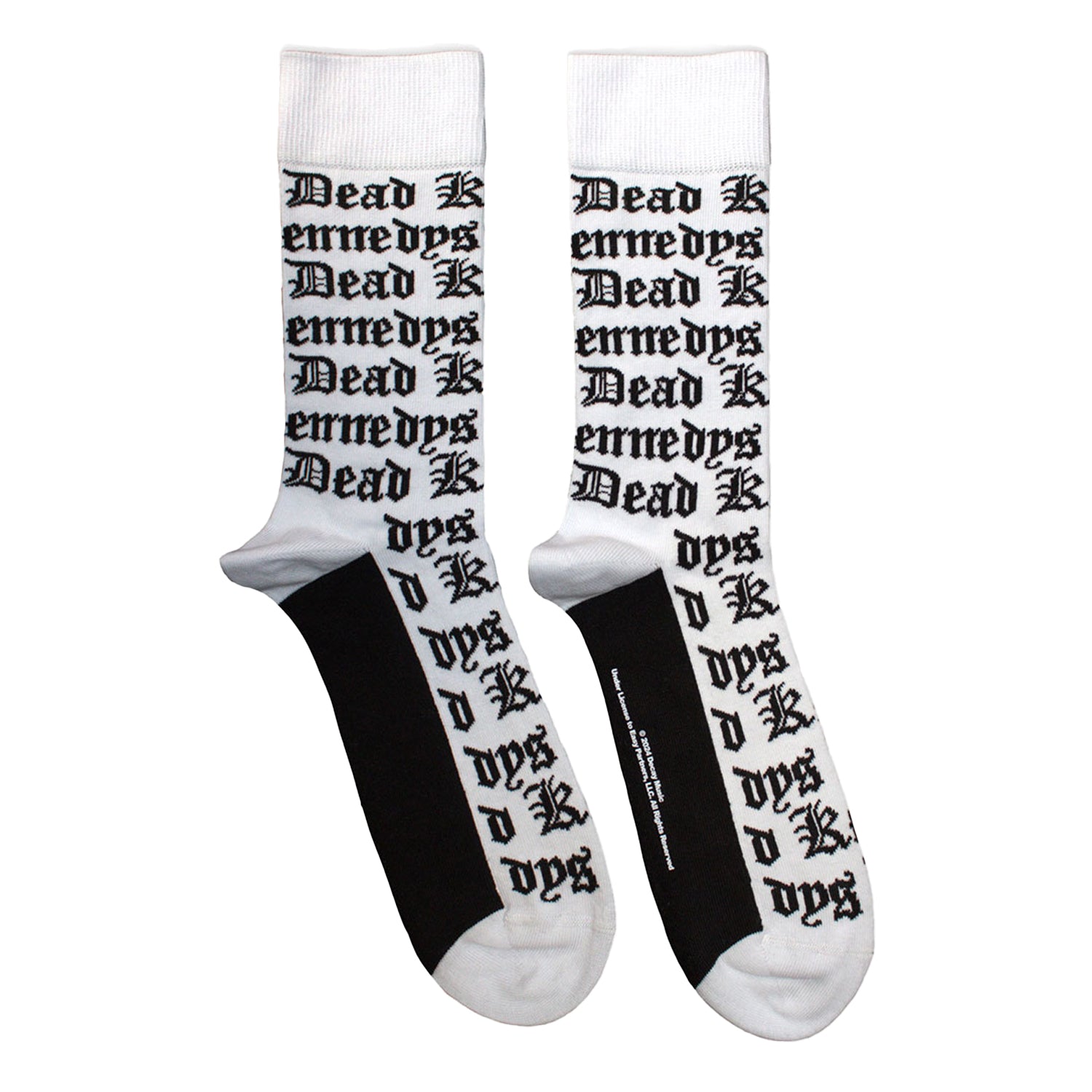 White - Front - Dead Kennedys Unisex Adult Gothic Logo Socks