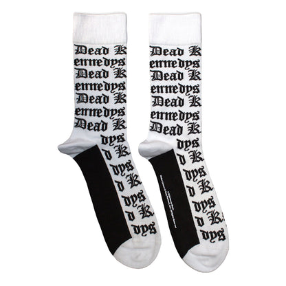 White - Front - Dead Kennedys Unisex Adult Gothic Logo Socks