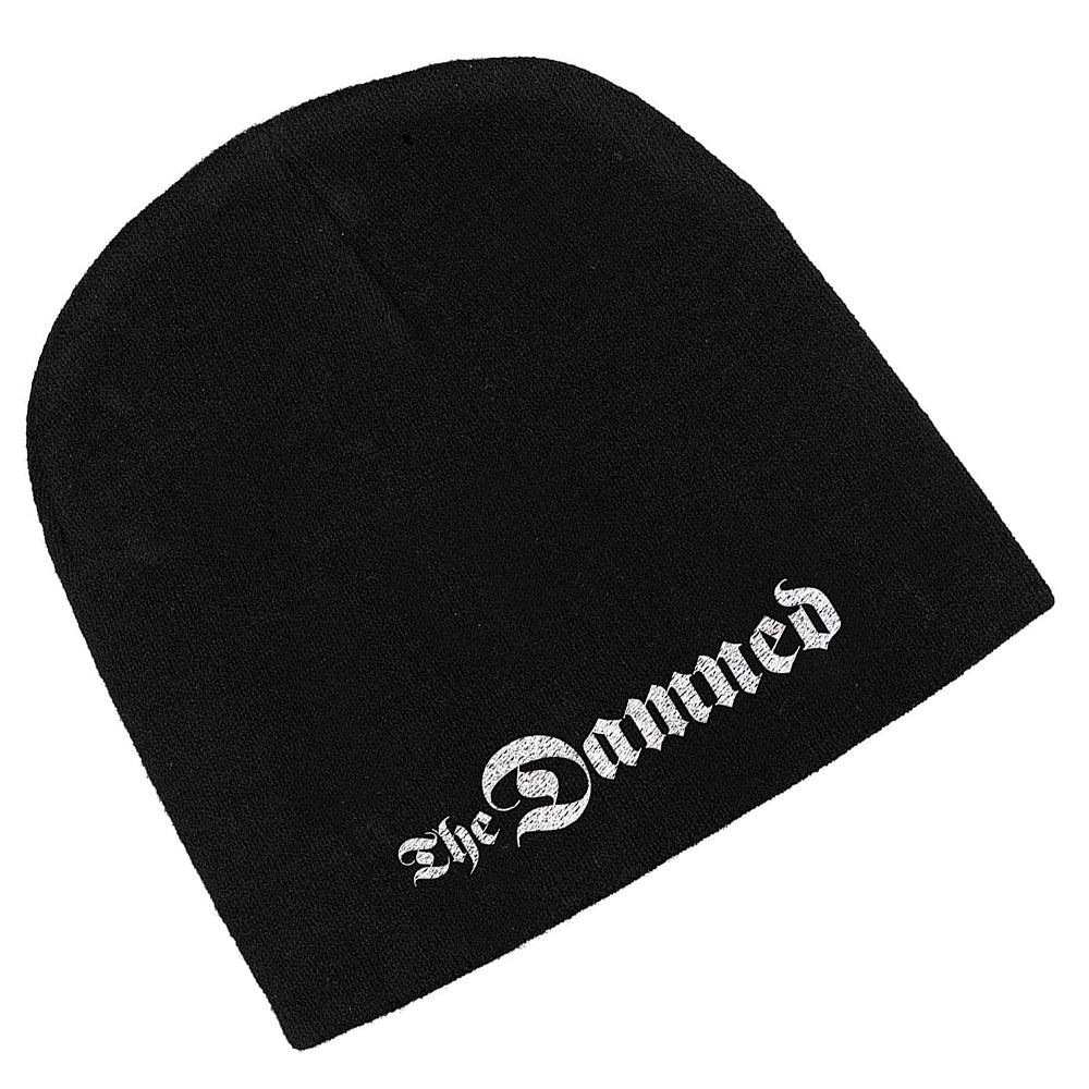 Black - Back - The Damned Unisex Adult Gothic Logo Beanie