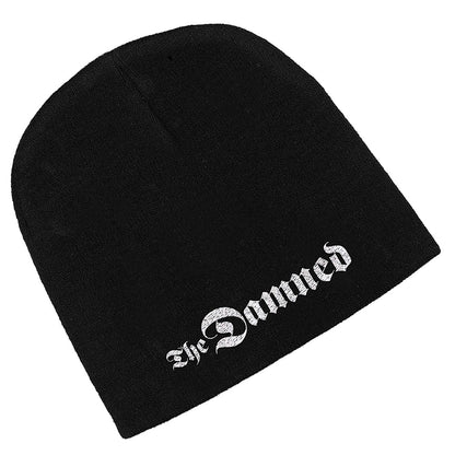 Black - Back - The Damned Unisex Adult Gothic Logo Beanie
