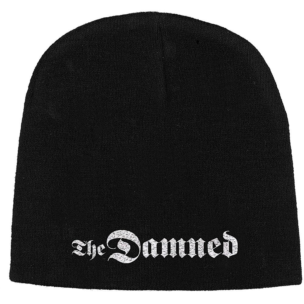 Black - Front - The Damned Unisex Adult Gothic Logo Beanie