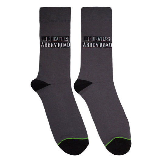 Grey-Black - Front - The Beatles Unisex Adult Abbey Road Sign Socks