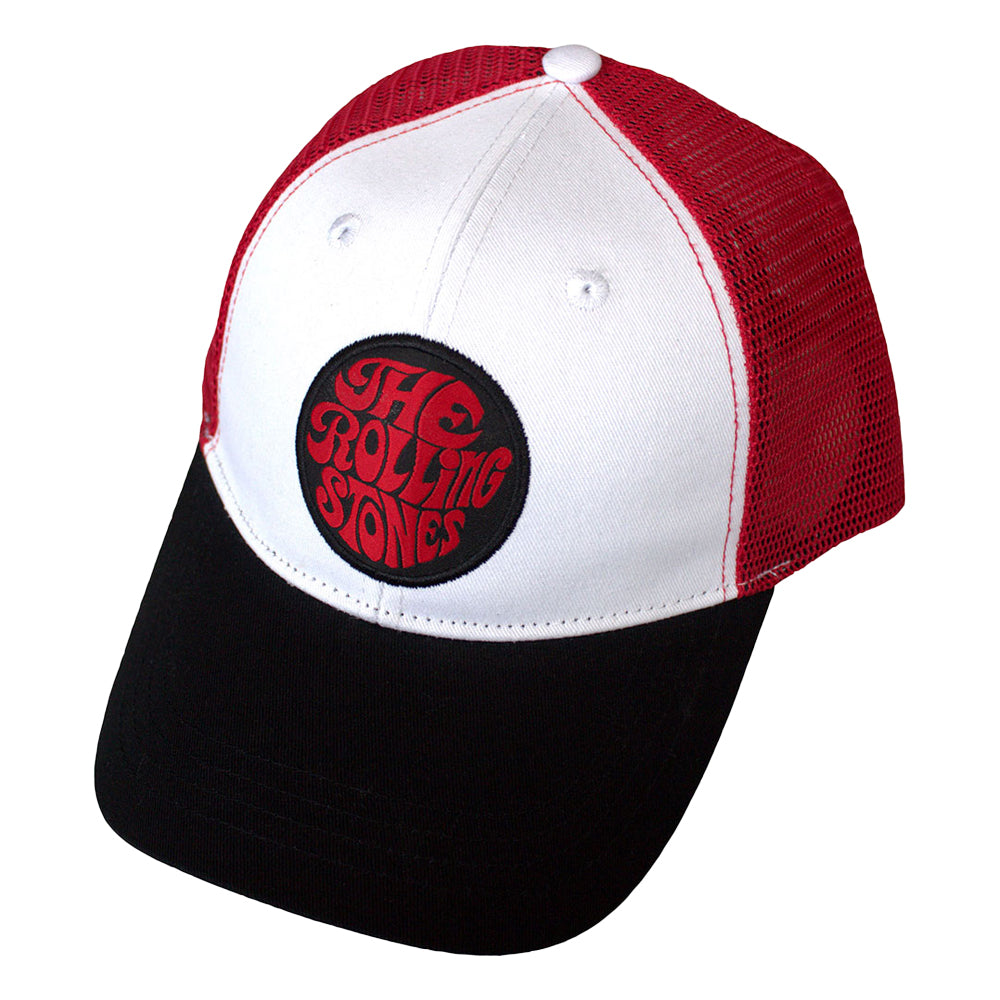 Black-Red-White - Front - The Rolling Stones Unisex Adult 70s Emblem Logo Trucker Cap