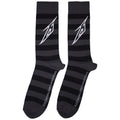 Charcoal Grey-White - Back - Metallica Unisex Adult Lightning Logo Socks