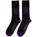 Black-Violet - Back - Blondie Unisex Adult Call Me Socks