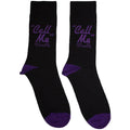 Black-Violet - Front - Blondie Unisex Adult Call Me Socks