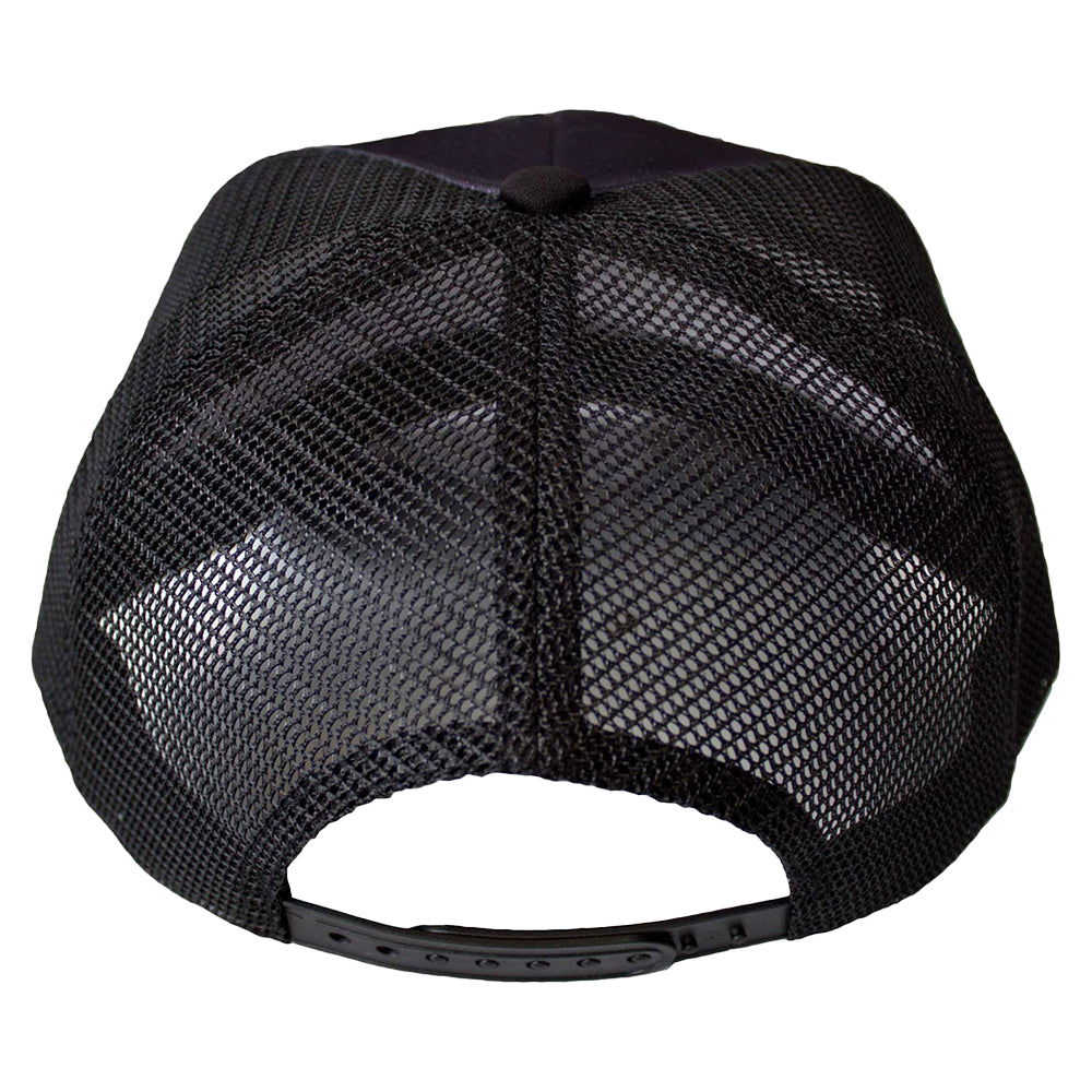 Black - Back - Bob Marley Face Logo Trucker Cap