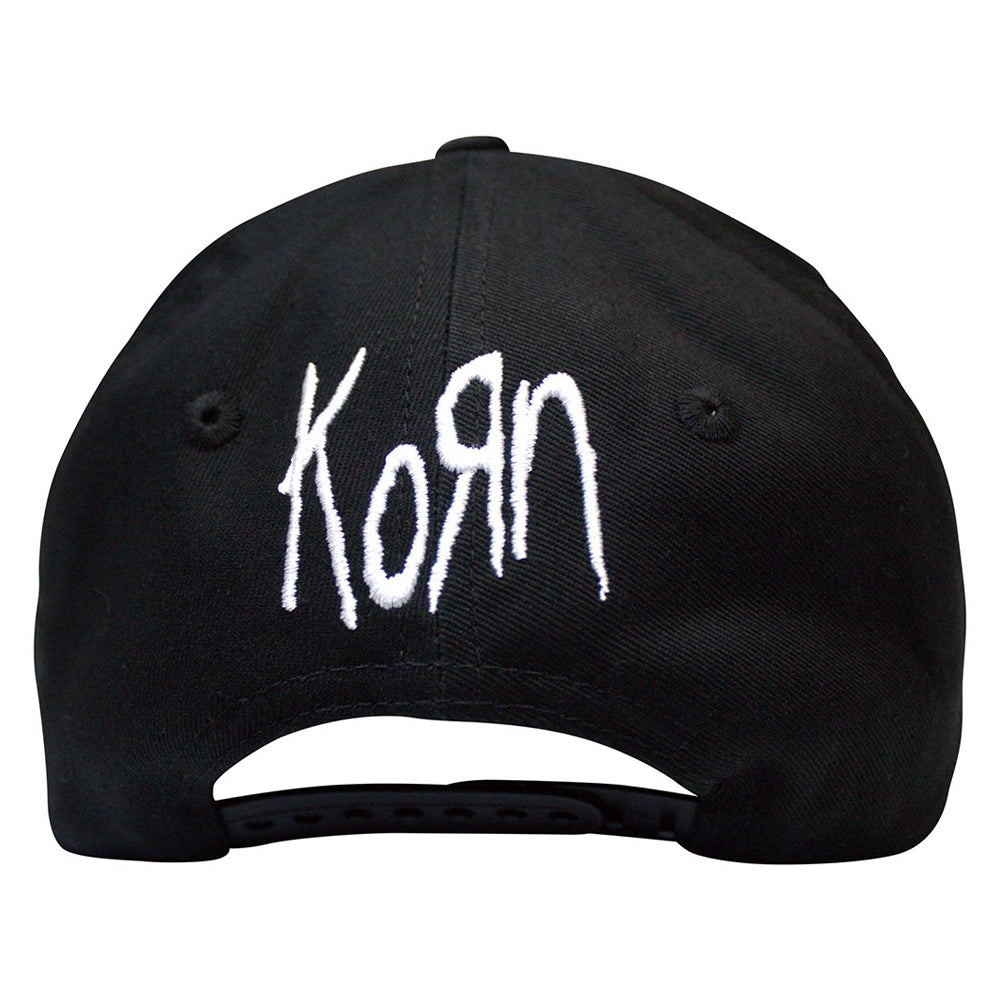 Black - Back - Korn Unisex Adult Oval Logo Embroidered Detail Baseball Cap