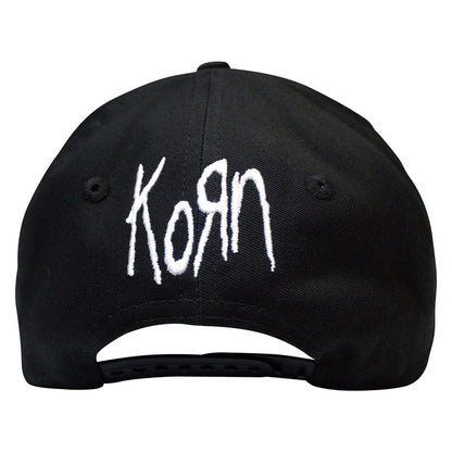 Black - Back - Korn Unisex Adult Oval Logo Embroidered Detail Baseball Cap