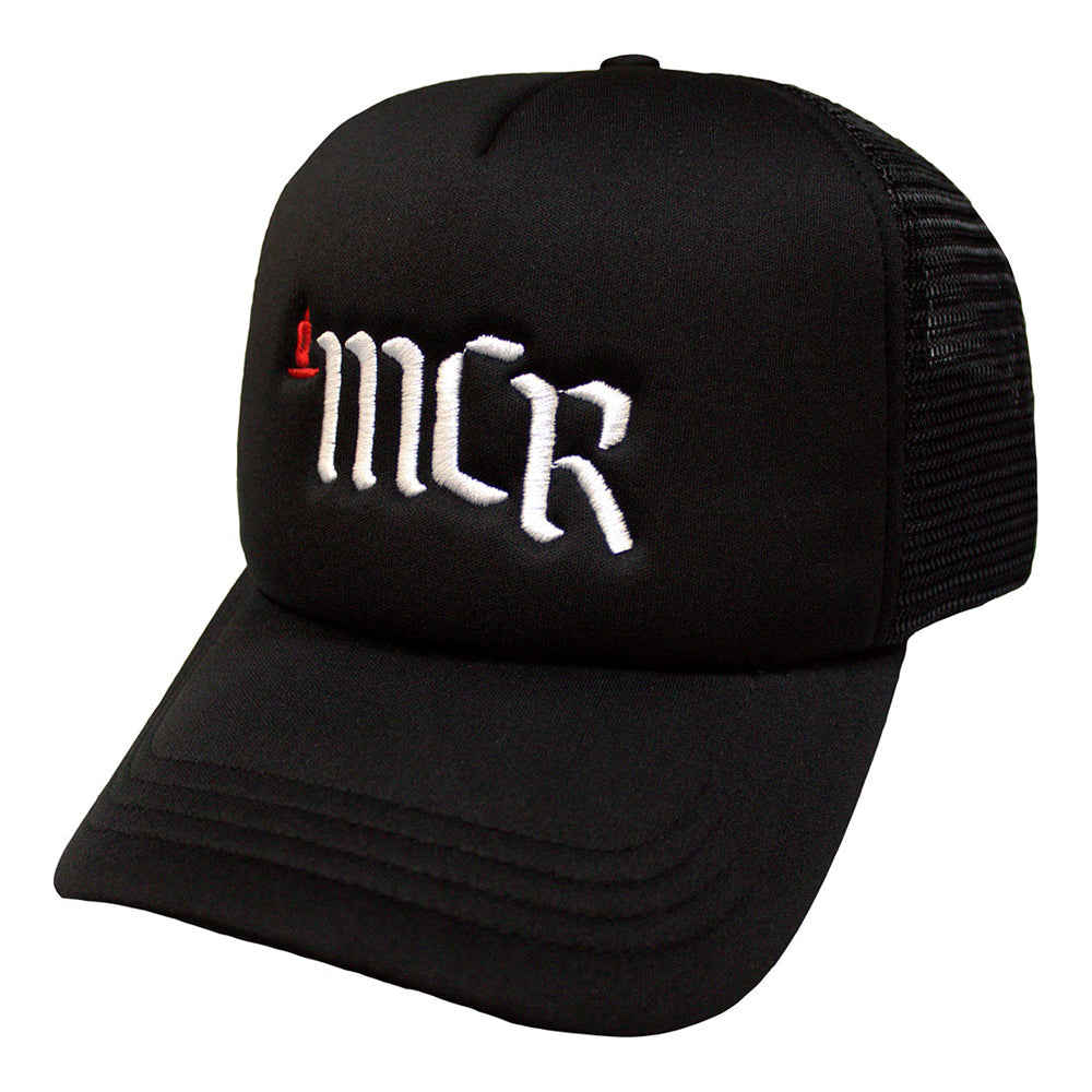 Black - Front - My Chemical Romance Unisex Adult Logo Mesh Back Trucker Cap