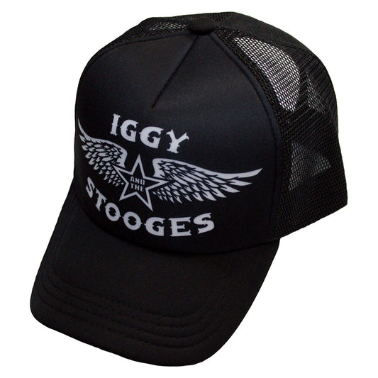 Black-White - Front - Iggy & The Stooges Unisex Adult Wings Trucker Cap