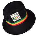 Black - Back - Bob Marley Unisex Adult Contrast Striped Bucket Hat