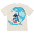 Natural - Back - Lilo & Stitch Unisex Adult Surf Back Print T-Shirt