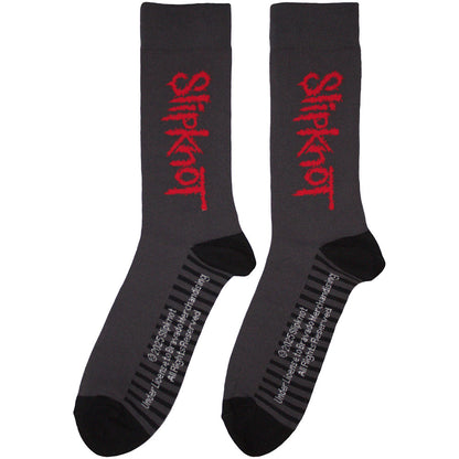 Black - Back - Slipknot Unisex Adult Vertical Logo Socks