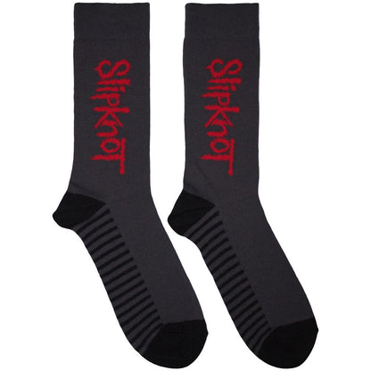 Black - Front - Slipknot Unisex Adult Vertical Logo Socks