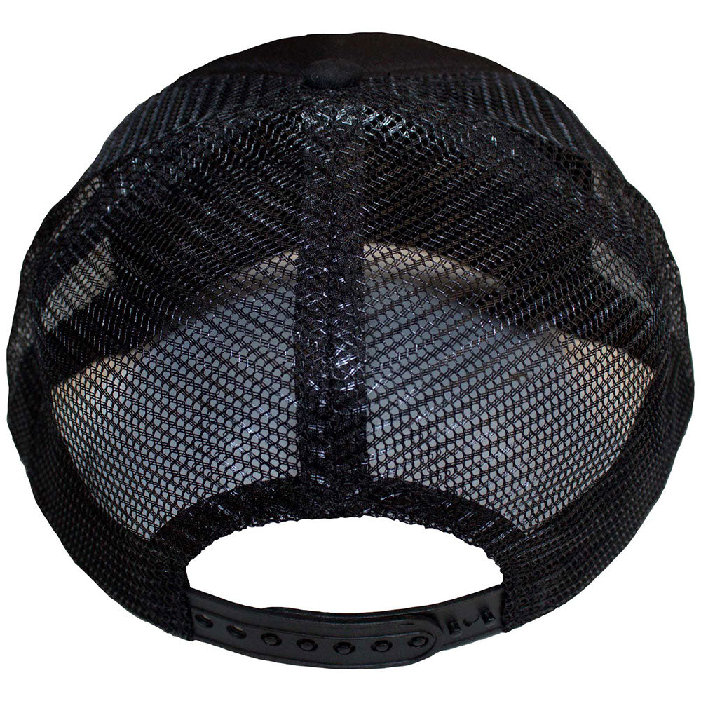 Black - Back - Willie Nelson Outlaw Back Mesh Trucker Cap