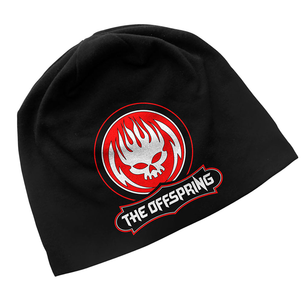 Red-Black-White - Back - The Offspring Unisex Adult Skull Logo Beanie