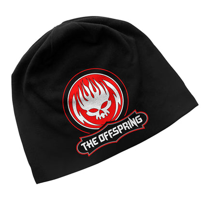 Red-Black-White - Back - The Offspring Unisex Adult Skull Logo Beanie