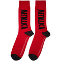 Red-Black - Back - Metallica Unisex Adult Logo Socks