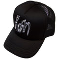 Black - Front - Korn Unisex Adult Sonic Silver Back Print Logo Trucker Cap